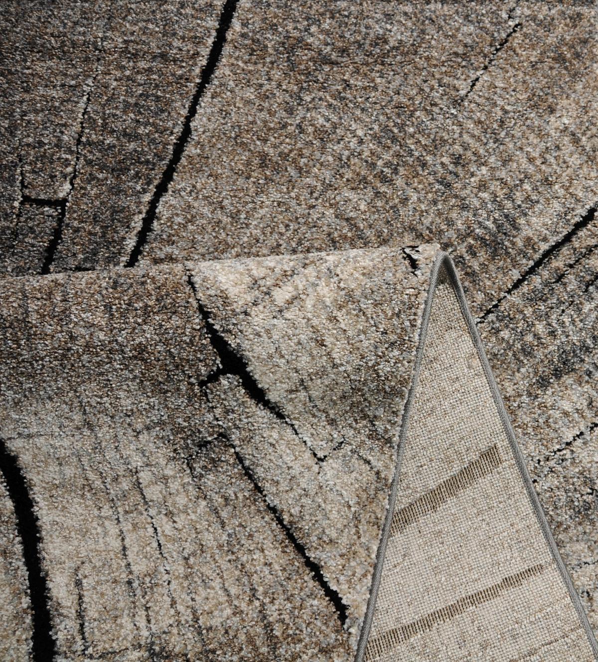 Webteppich Ibiza 605 - Graubraun, KONVENTIONELL, Textil (160/230cm)