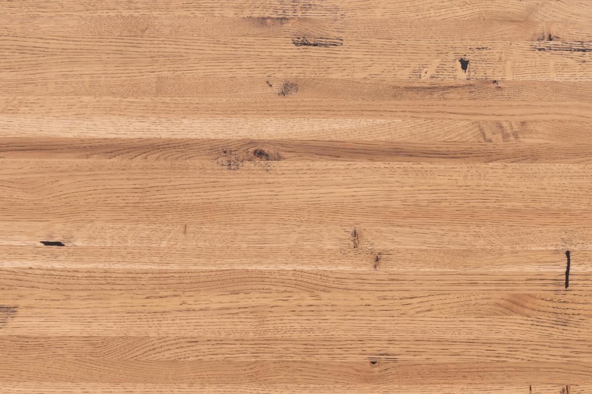 Esstisch Mit Echtholz-platte Klaus 180x90 Cm Eiche/schwarz - Schwarz/Naturfarben, Basics, Holz/Metall (180/75/90cm) - MID.YOU
