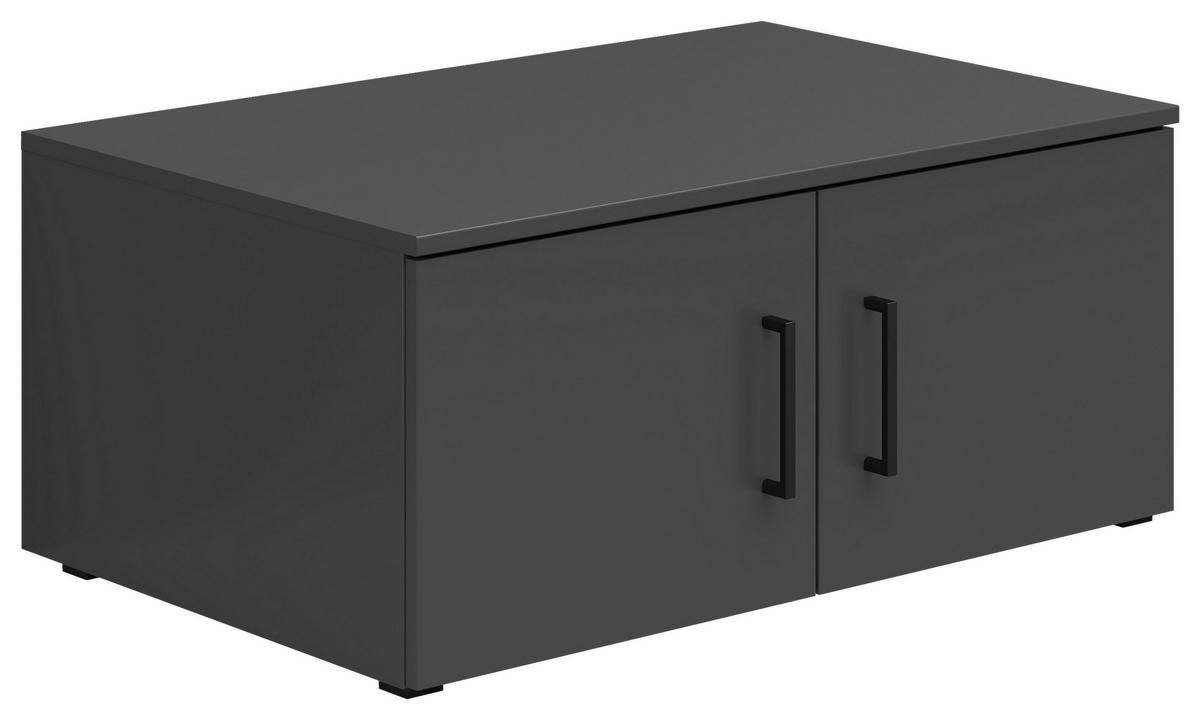 NÁSTAVEC NA SKŘÍŇ MULTISTAURAUM 80 cm - černá/barvy grafitu, Moderní, kompozitní dřevo/plast (80/35/52cm)