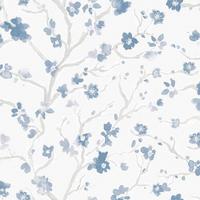Vliestapete Ushi Blau, 53x1000 cm - Blau, Basics, Papier/Kunststoff (53/1000cm)