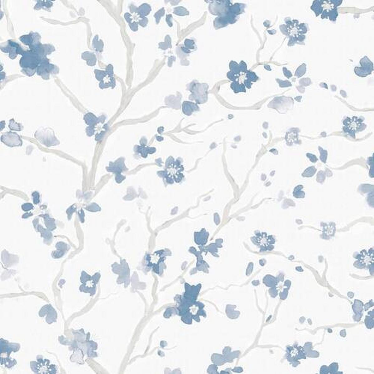 Vliestapete Ushi Blau, 53x1000 cm - Blau, Basics, Papier/Kunststoff (53/1000cm)