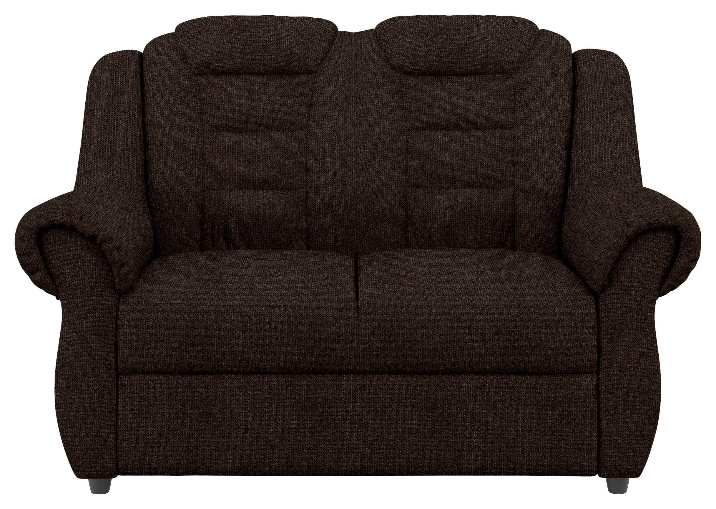 2-Sitzer-Sofa Boston Braun Chenille - Schwarz/Braun, KONVENTIONELL, Textil (145/102/101cm) - Livetastic