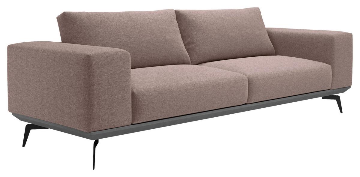 Dvojmiestna pohovka ALBERO, bordová - čierna/bordová, Design, kov/drevo (260/87/95cm) - MID.YOU