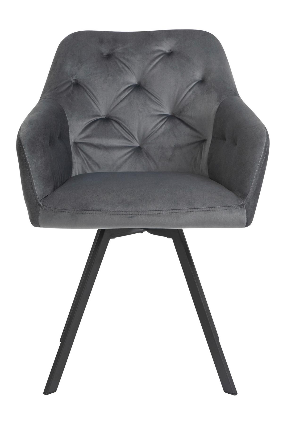 Tischgruppe Cognac/Grau L: 160 cm - Cognac/Grau, MODERN, Holz/Textil (160/85/77cm) - Livetastic