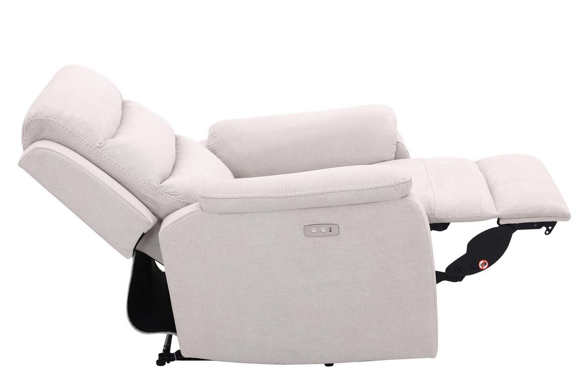 Relaxačné kreslo MANCHESTER, béžová - čierna/béžová, Konventionell, textil/plast (82/103/96cm) - Based
