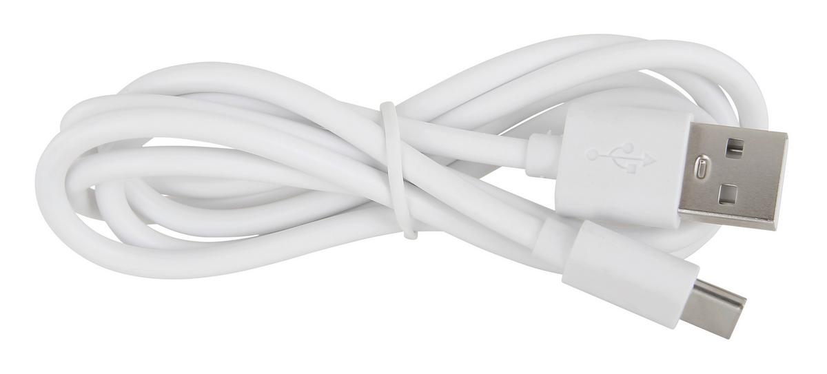 Akku-tischleuchte Sora Weiß Nickelfarben D:12cm - Weiß/Nickelfarben, Design, Kunststoff/Metall (12/23,5cm) - Globo