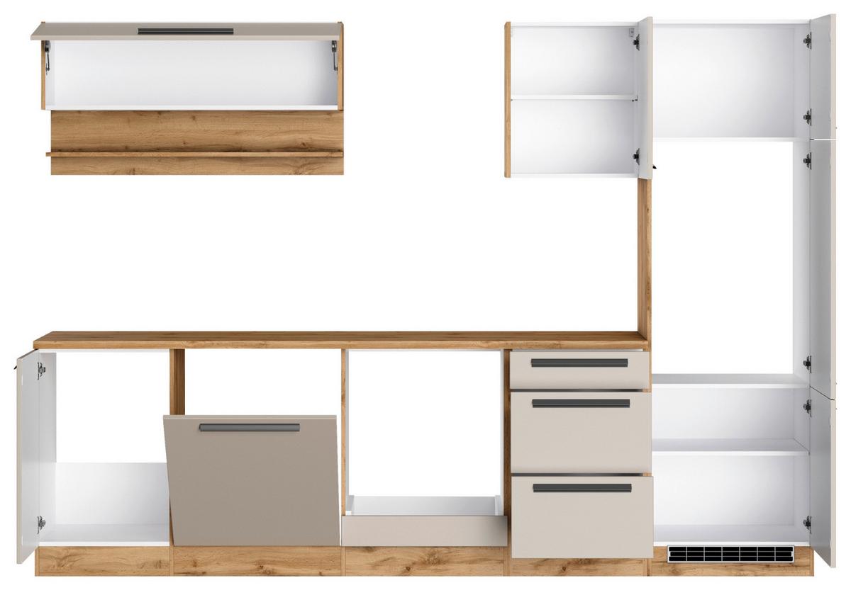 Küchenleerblock Aveiro Kaschmir/Eiche Wotan B: 280cm - Kaschmir/Eiche Wotan, Trend, Holzwerkstoff (280cm) - Held