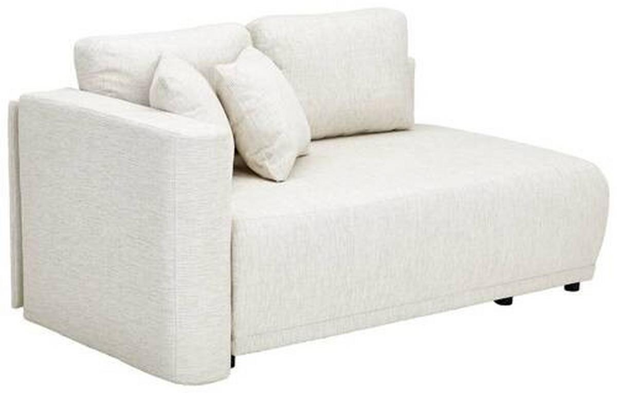 Chaiselongue Nello - Sandfarben/Schwarz, KONVENTIONELL, Textil (93/73/171cm) - MID.YOU