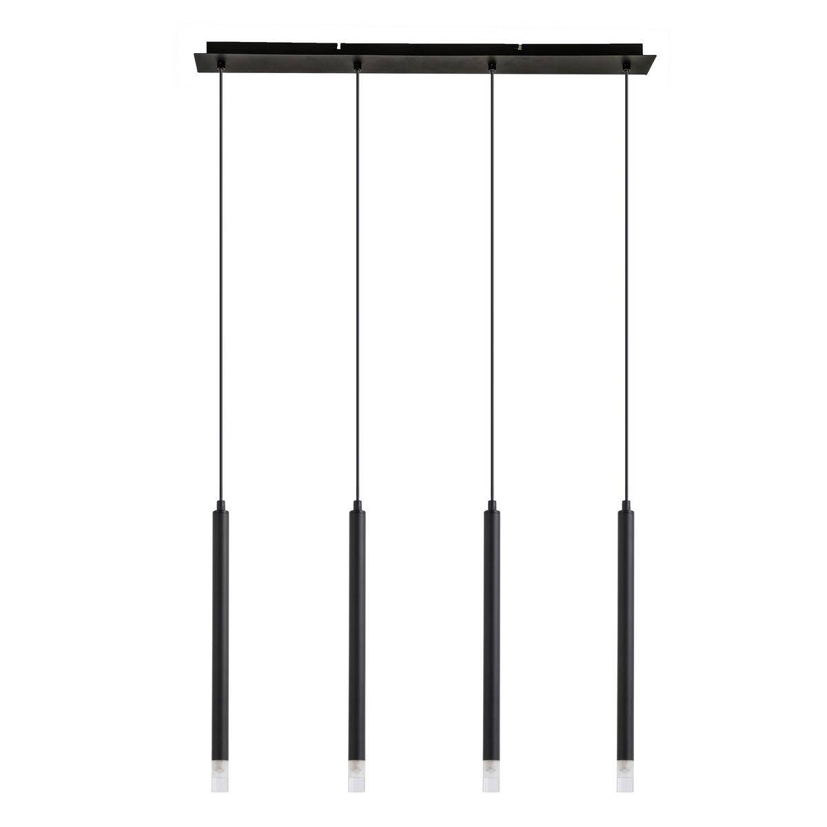 ZÁVESNÉ SVIETIDLO SIMPL - číra/čierna, Modern, kov/plast (76/8/120cm) - Mömax