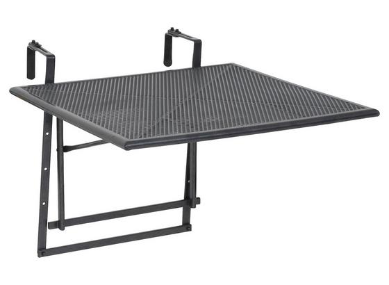 Balkonhängetisch Klappbar XL Toulouse Stahl L 70 cm - Grau, MODERN, Metall (70/88/79cm) - Greemotion Balkonhängetisch Klappbar XL Toulouse Stahl L 70 cm - Grau, MODERN, Metall (70/88/79cm) - Greemotion