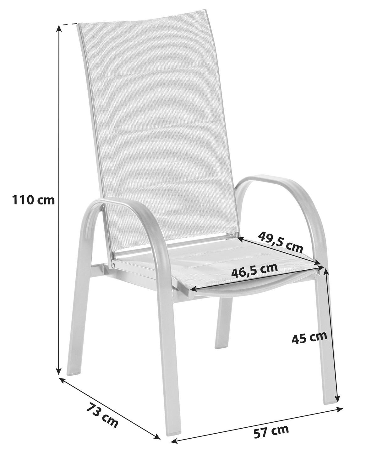 Gartengarnitur Marini 7-Teilig Marini aus Aluminium - Graphitfarben/Grau, KONVENTIONELL, Glas/Textil - Gardenson
