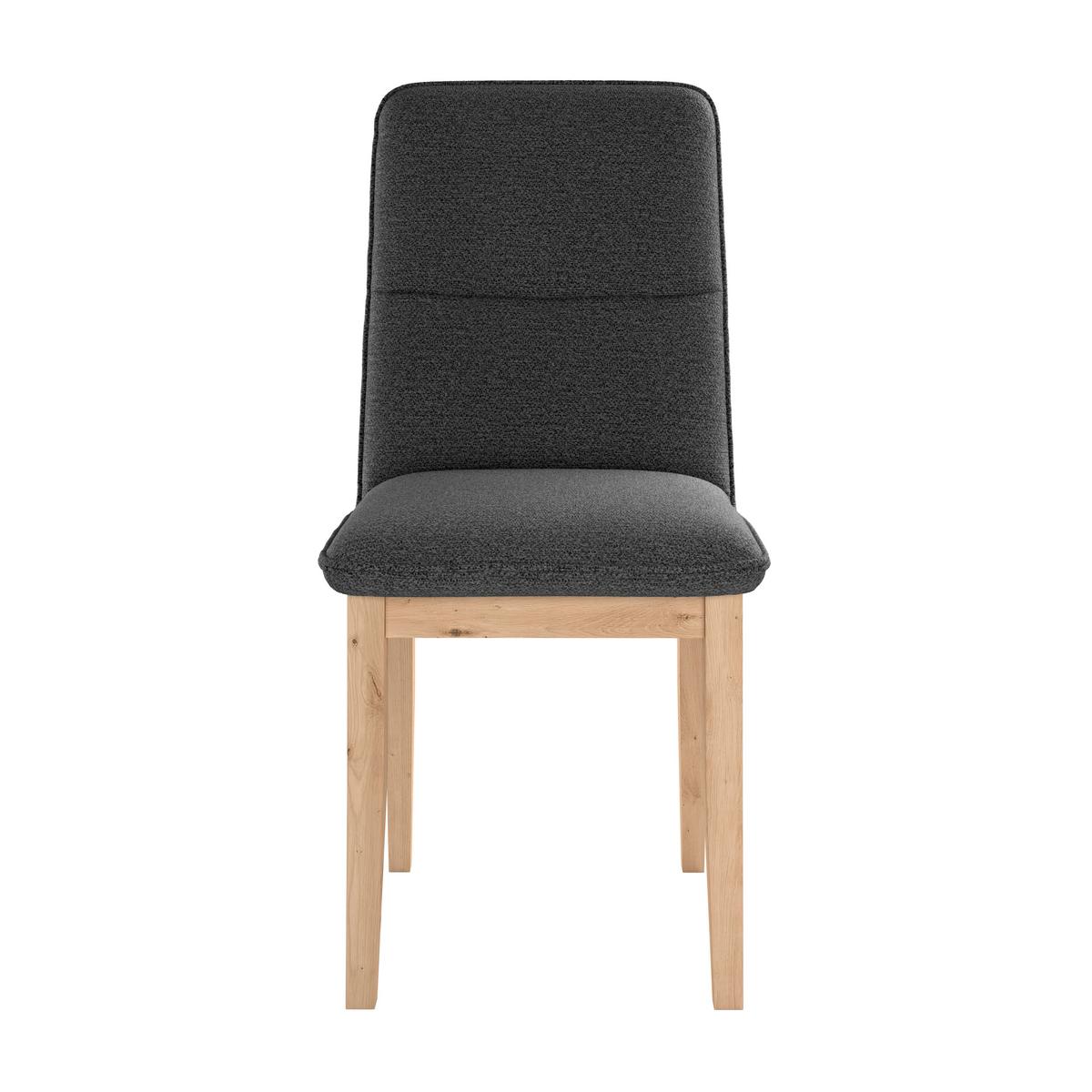 Vierfußstuhl Beluna Ii Webstoff Schwarz, B: 47cm - Eichefarben/Schwarz, KONVENTIONELL, Holz/Textil (47/91/44cm) - James Wood