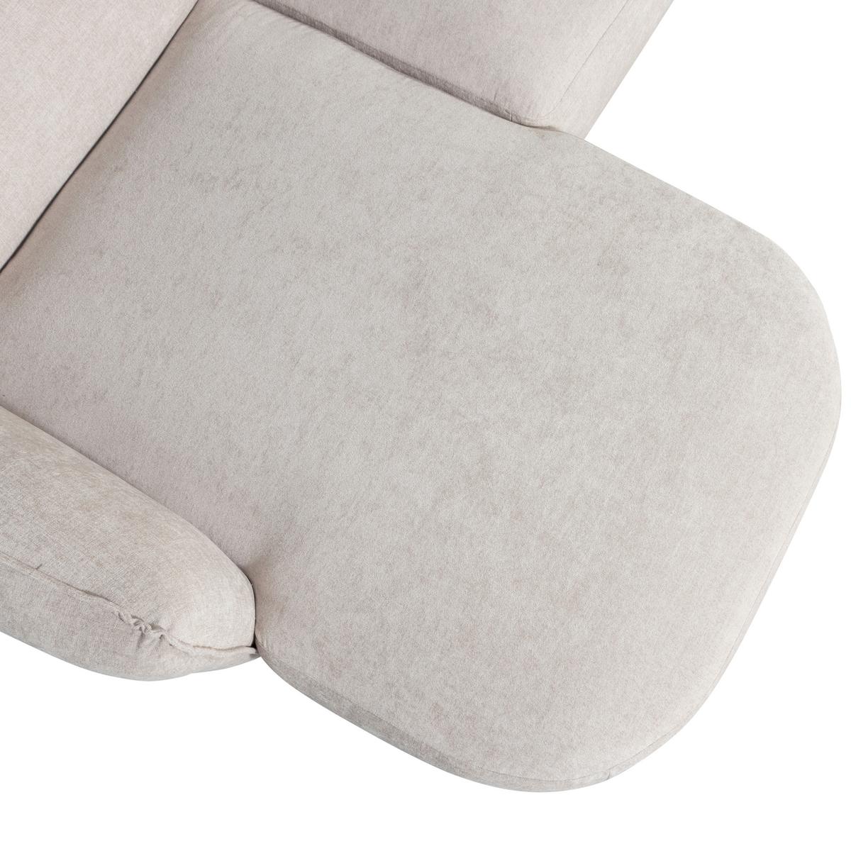 Ecksofa Polly Sandfarben B: 150x353x245cm - Sandfarben/Schwarz, Design, Textil (150/353/245cm) - Livetastic