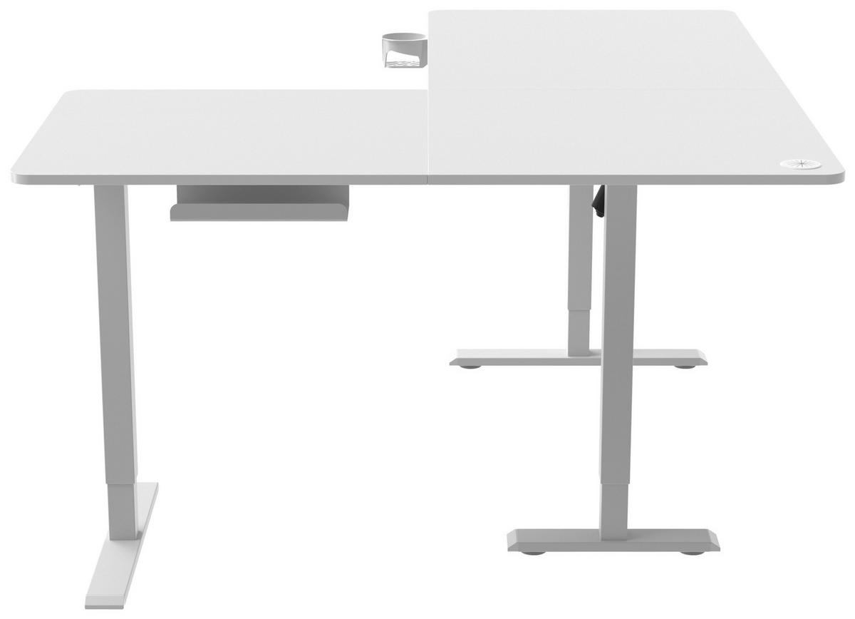 Eckschreibtisch Nimi Weiß B: 160cm - Weiß, MODERN, Holzwerkstoff/Kunststoff (160/140/72-117cm) - Livetastic