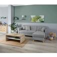 Ecksofa Bergen - Anthrazit/Naturfarben, Design, Textil (231/160cm) - Luca Bessoni