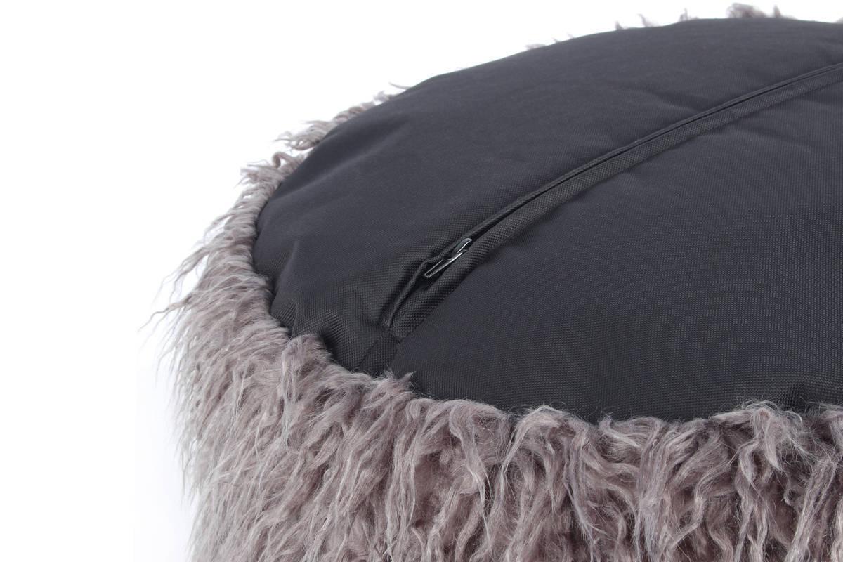 Pouf Kunststoff Dunkelgrau Dxh: 45x38 Cm - Dunkelgrau, Basics, Kunststoff (45/38/45cm) - Kayoom