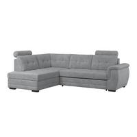 Ecksofa mit Schlaffunktion Falco new Grau 183x251 cm - Schwarz/Grau, KONVENTIONELL, Textil (183/251cm) - Ondega