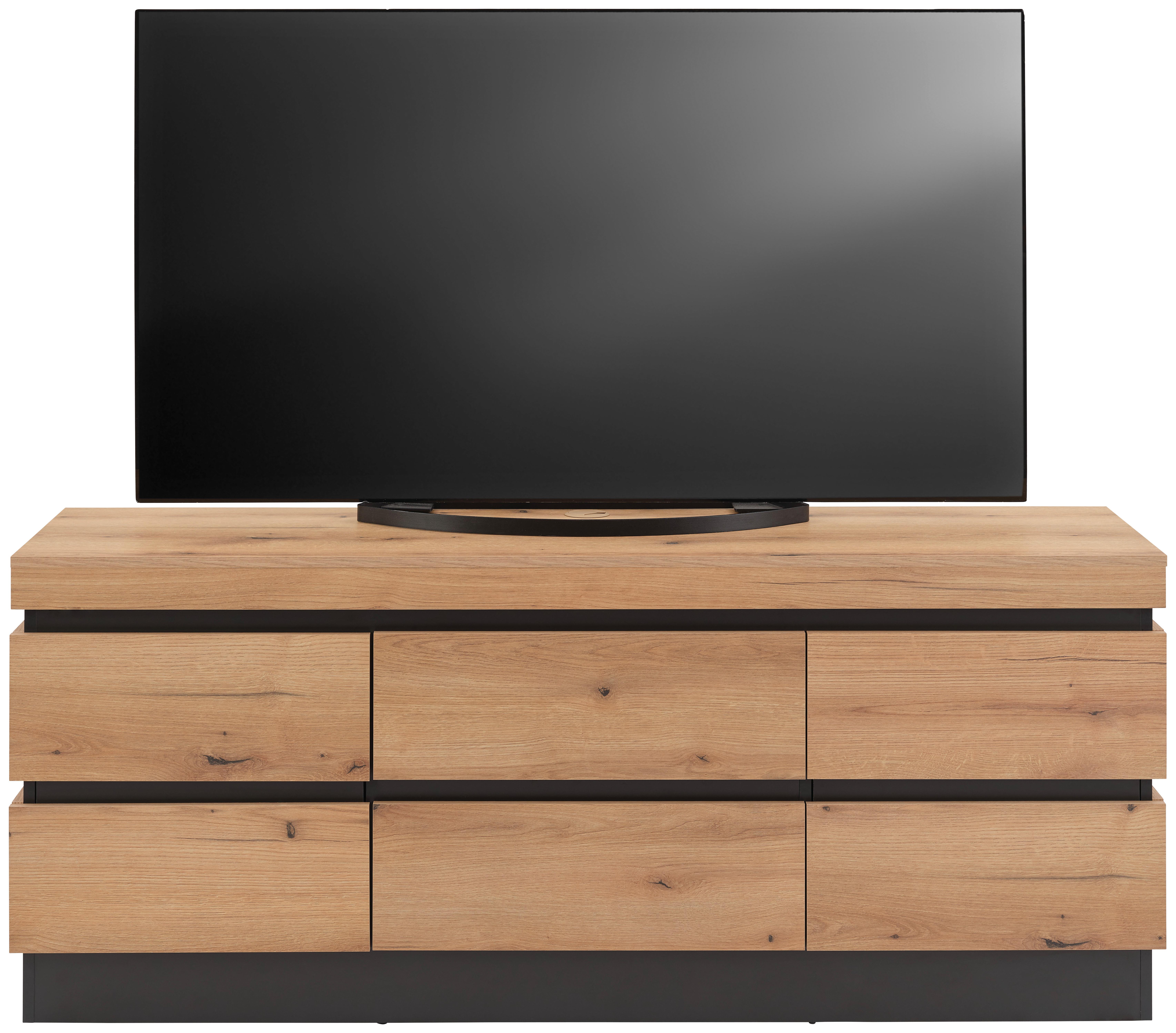 TV-Element Corte Grau/Eiche Dekor B: 161,8 cm - Eichefarben/Grau, Trend, Holzwerkstoff (160,8/68/45cm)
