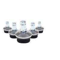 Filzgleiter 5 Stück Silberfarben B: 3,5 cm - Silberfarben, MODERN, Textil (3,5/3,6/3,5cm) - MID.YOU