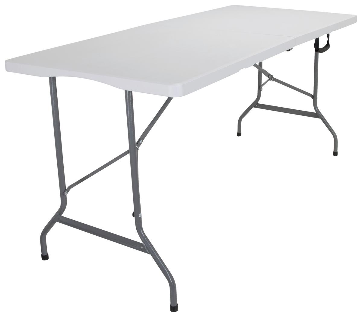 Schreibtisch Easy Up Multi II Weiß - Silberfarben/Weiß, MODERN, Kunststoff/Metall (70/152/74cm) - MID.YOU