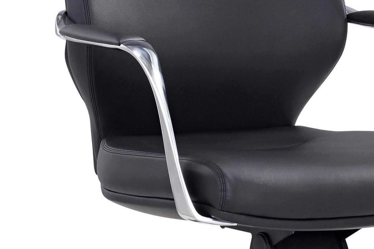 Drehstuhl Schwarz/Silberfarben B: 63cm - Silberfarben/Schwarz, MODERN, Kunststoff/Textil (63/120,5/66cm) - Livetastic