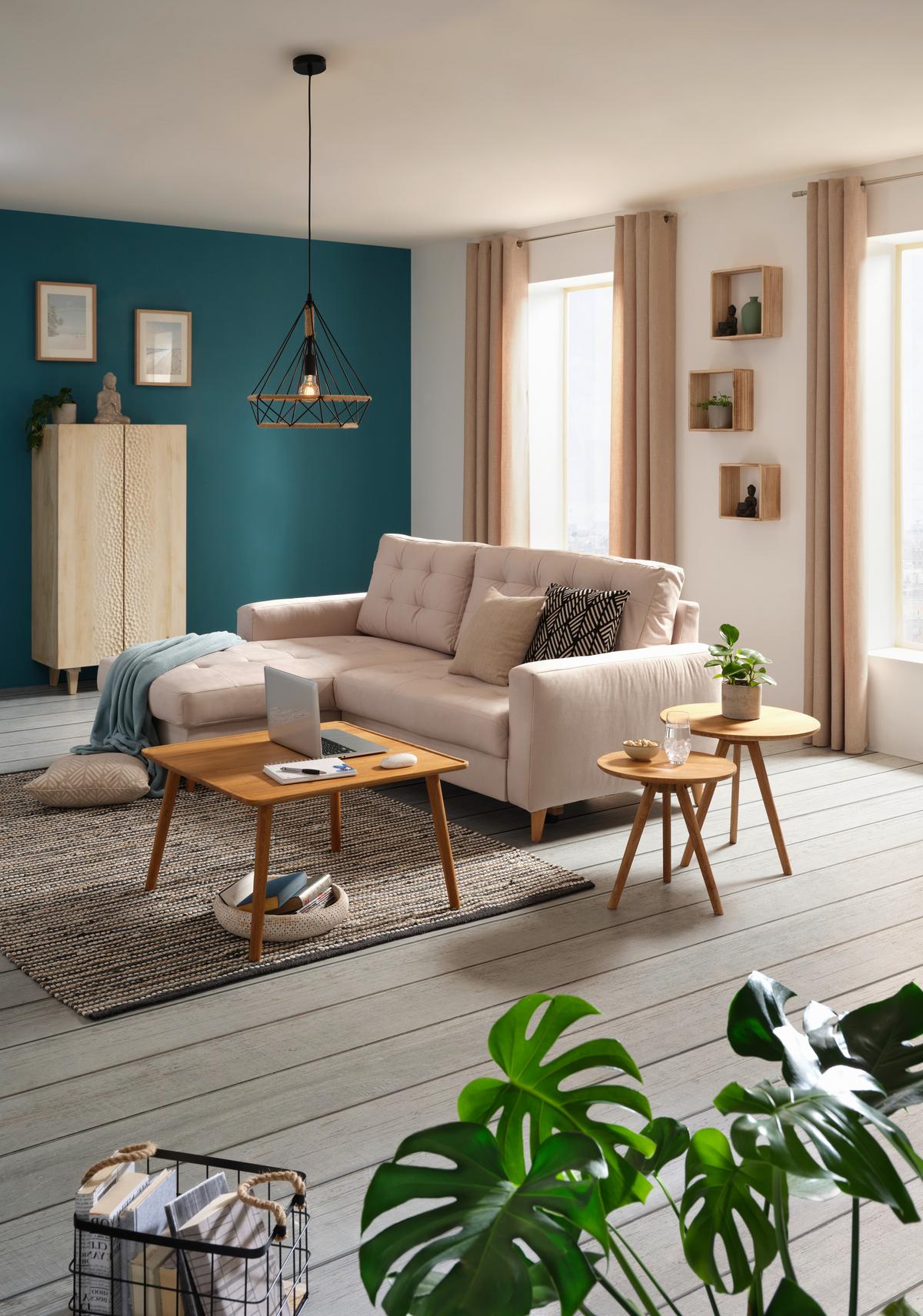 ODKLÁDACÍ STOLEK SIEGEN - přírodní barvy, Konvenční, dřevo (50/45cm) - Zandiara