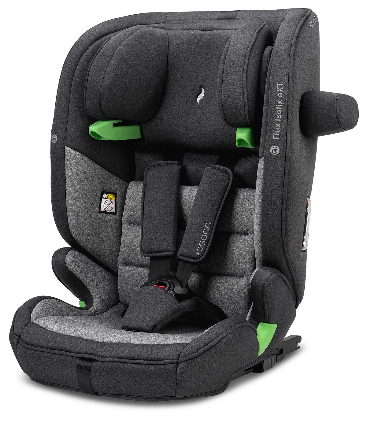 Kinderautositz 102-305-252 Flux Isofix Ext - Schwarz/Grau, Basics, Kunststoff/Textil (44/61.5/47cm) - Osann