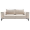 Dvojmiestna pohovka ISOLDE, krémová - čierna/krémová, Design, kov/drevo (250/87/95cm) - MID.YOU