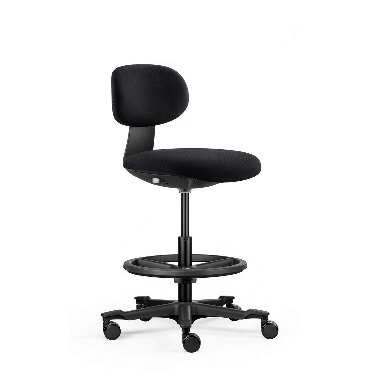 DREHSTUHL Work Schwarz B: 46cm - Schwarz, MODERN, Kunststoff/Textil (46/103/51cm) - MID.YOU