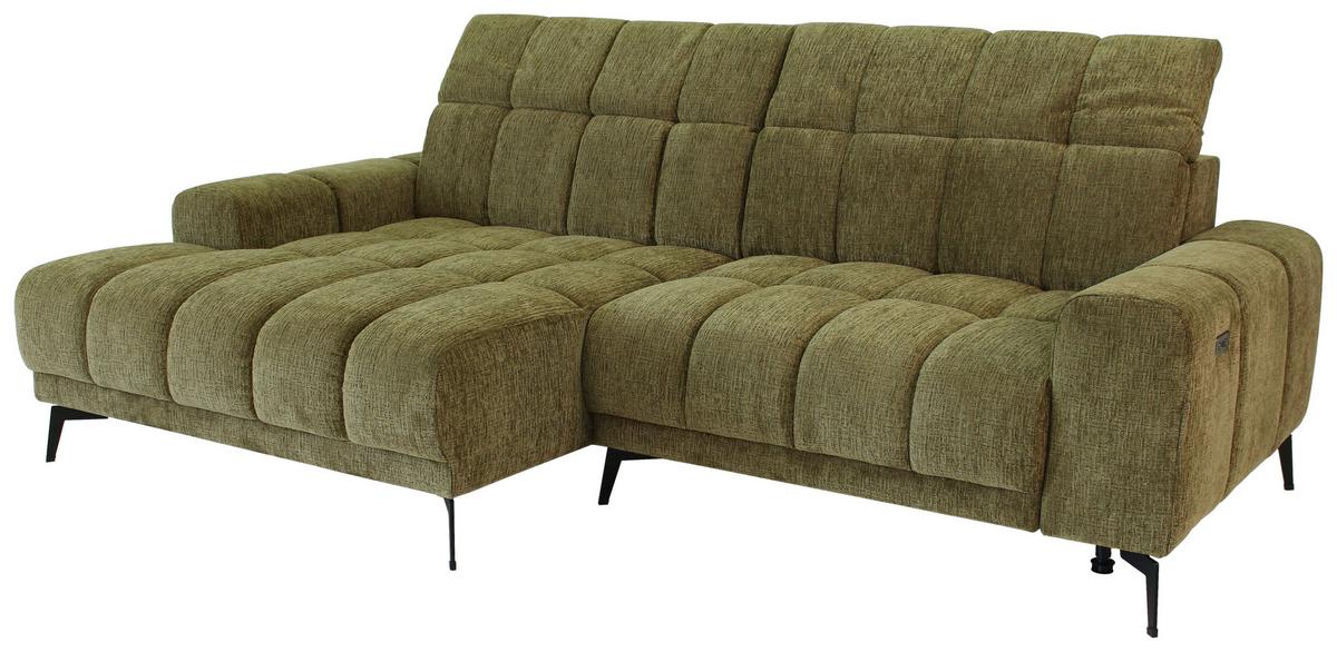 Rohová sedačka LAYA, ľavá, olivovozelená ženilka KANSAS - olivovozelená, Modern, textil (155/250cm) - Premium Living