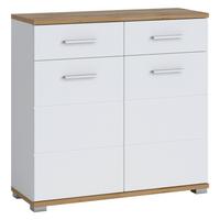 Schuhschrank Hola Weiß/eiche Wotan B: 90 Cm - Eichefarben/Eiche Wotan, Trend, Holzwerkstoff (90/88/33,5cm)