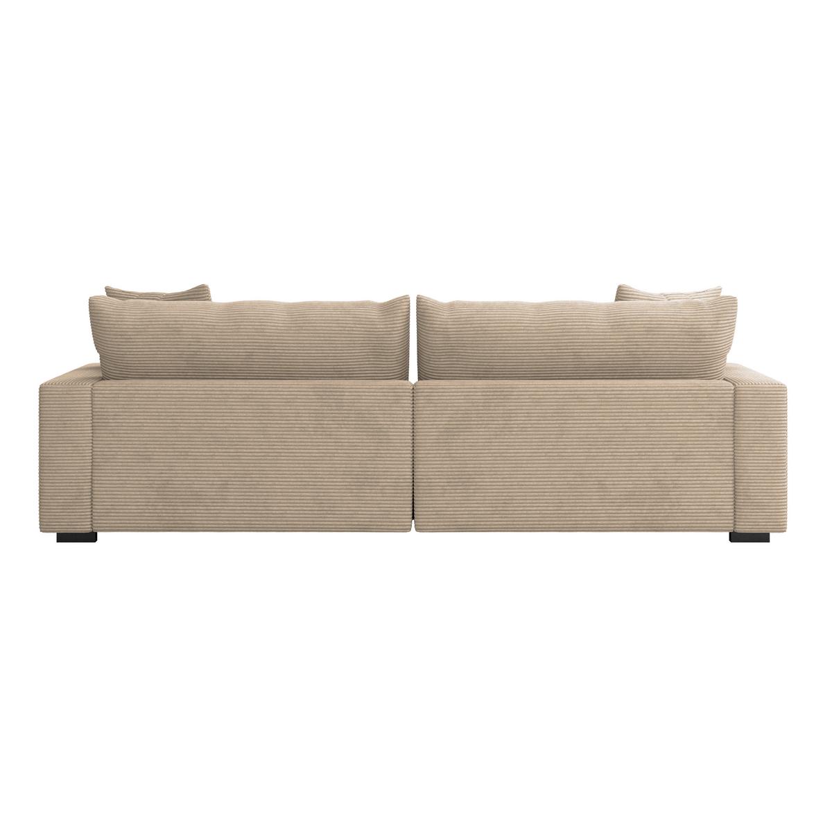 Big Sofa Pelle Mit Kissen B: 261 Cm Taupe - Taupe/Wengefarben, Trend, Textil (261/124cm) - Luca Bessoni