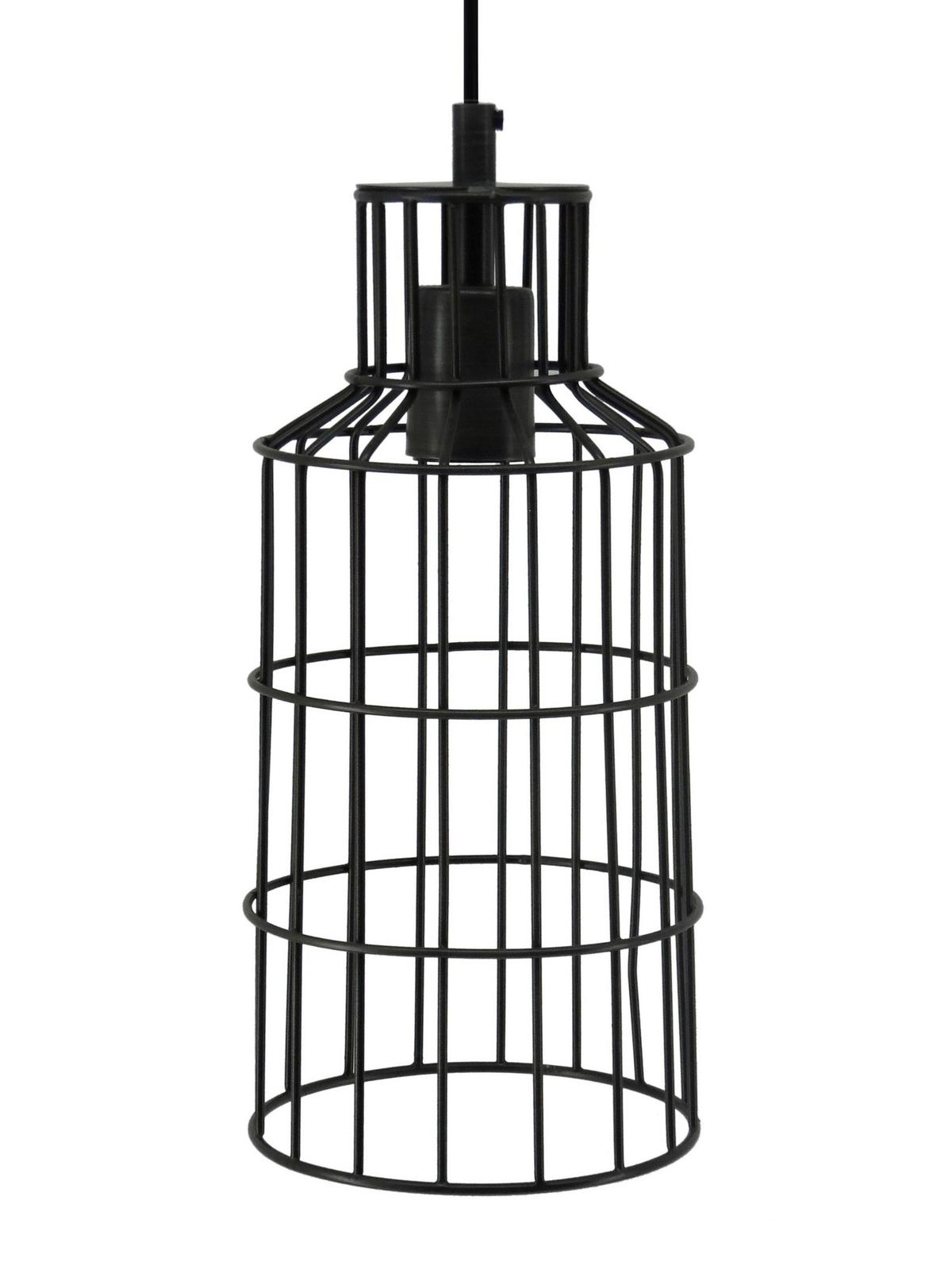 Hängeleuchte Adhara Schwarz - Schwarz, Trend, Metall (15/15/34cm) - Kayoom