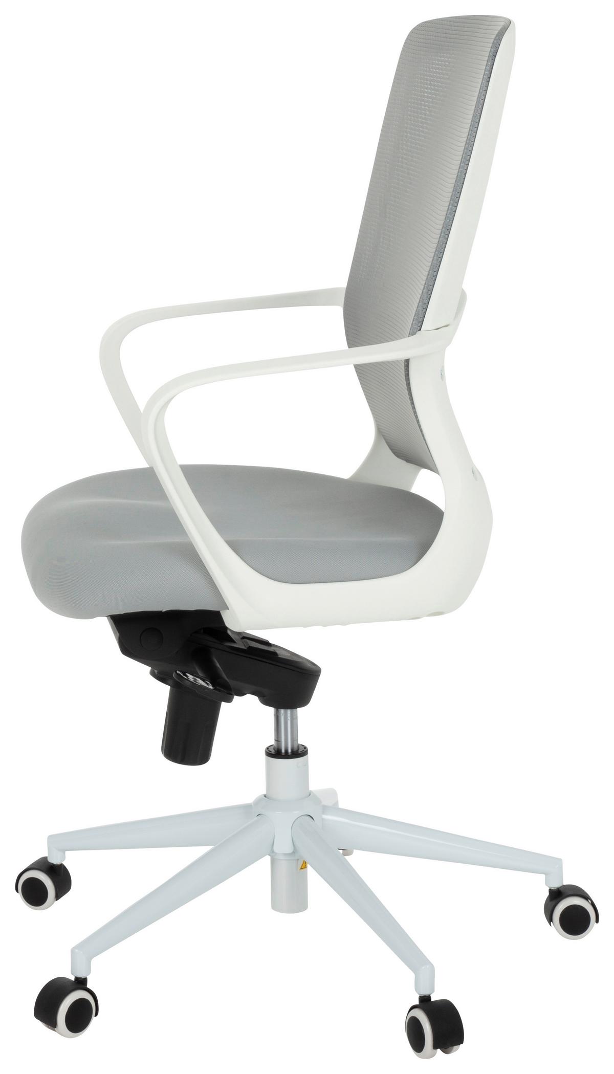 Drehstuhl Estria Grau/Weiß - Weiß/Grau, MODERN, Kunststoff/Textil (56/107/58cm) - MID.YOU