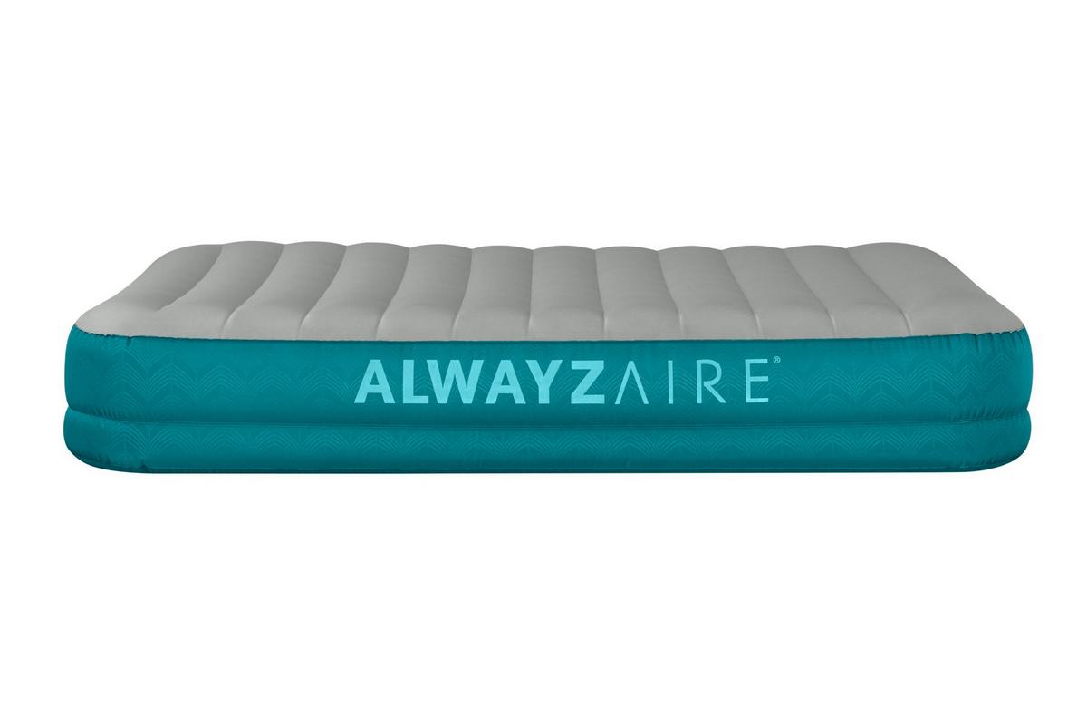 Luftbett Michael 203x152x36 Cm Bis 350kg, Inkl. Pumpe - Grau/Hellblau, KONVENTIONELL, Kunststoff/Metall (203/152/36cm) - Bestway