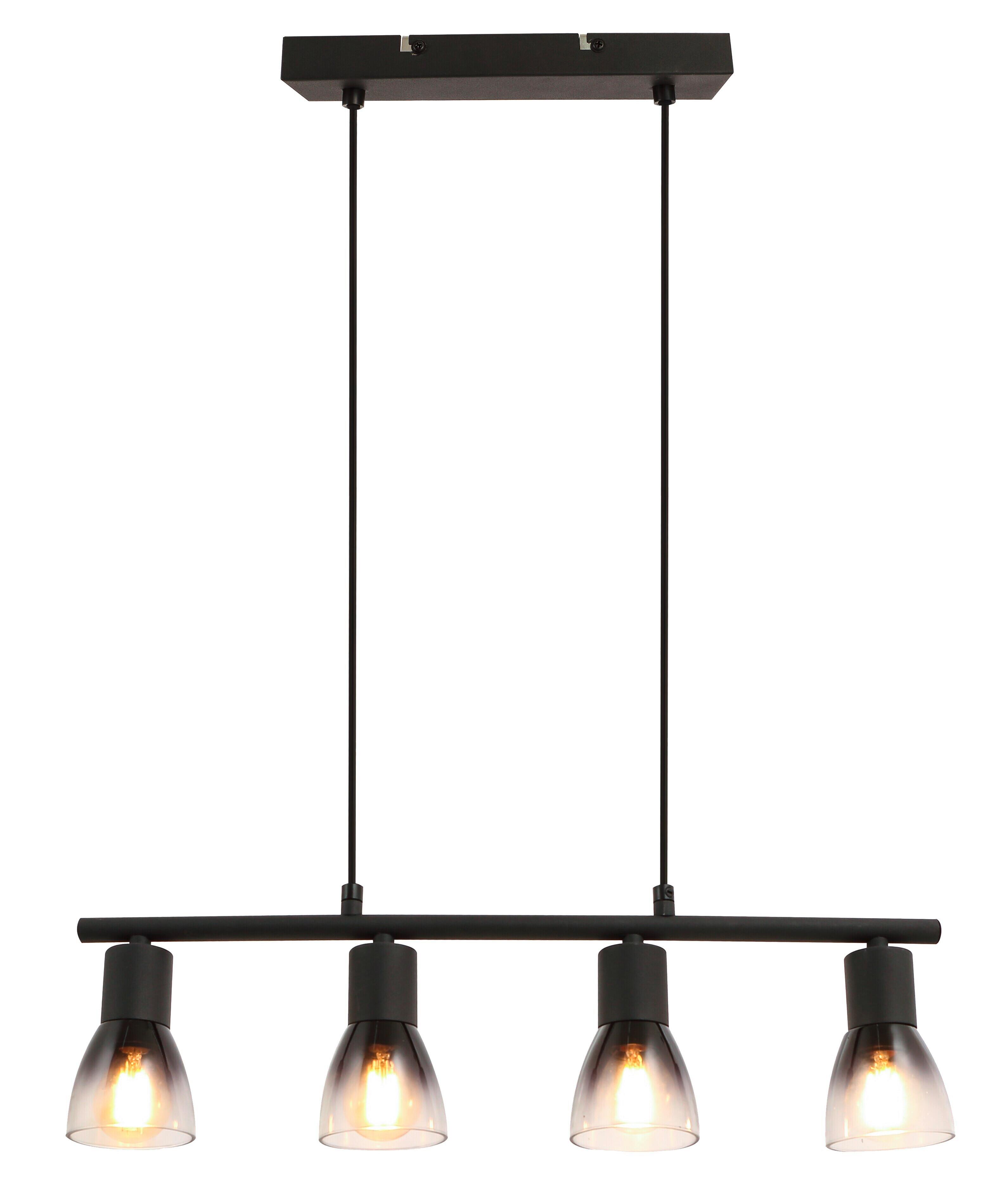 ZÁVESNÉ SVIETIDLO HIZ - čierna, Modern, kov/sklo (50/7,2/120cm) - Modern Living