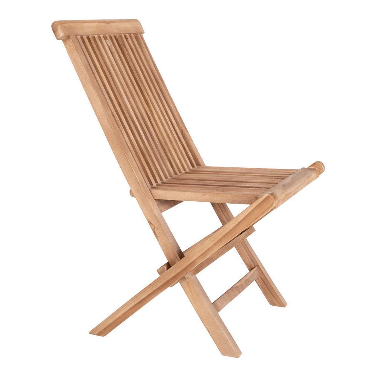 GARTENSTUHL-SET Toledo Braun B: 46 cm - Teakfarben, MODERN, Holz (46/89/62cm) - Gardenson