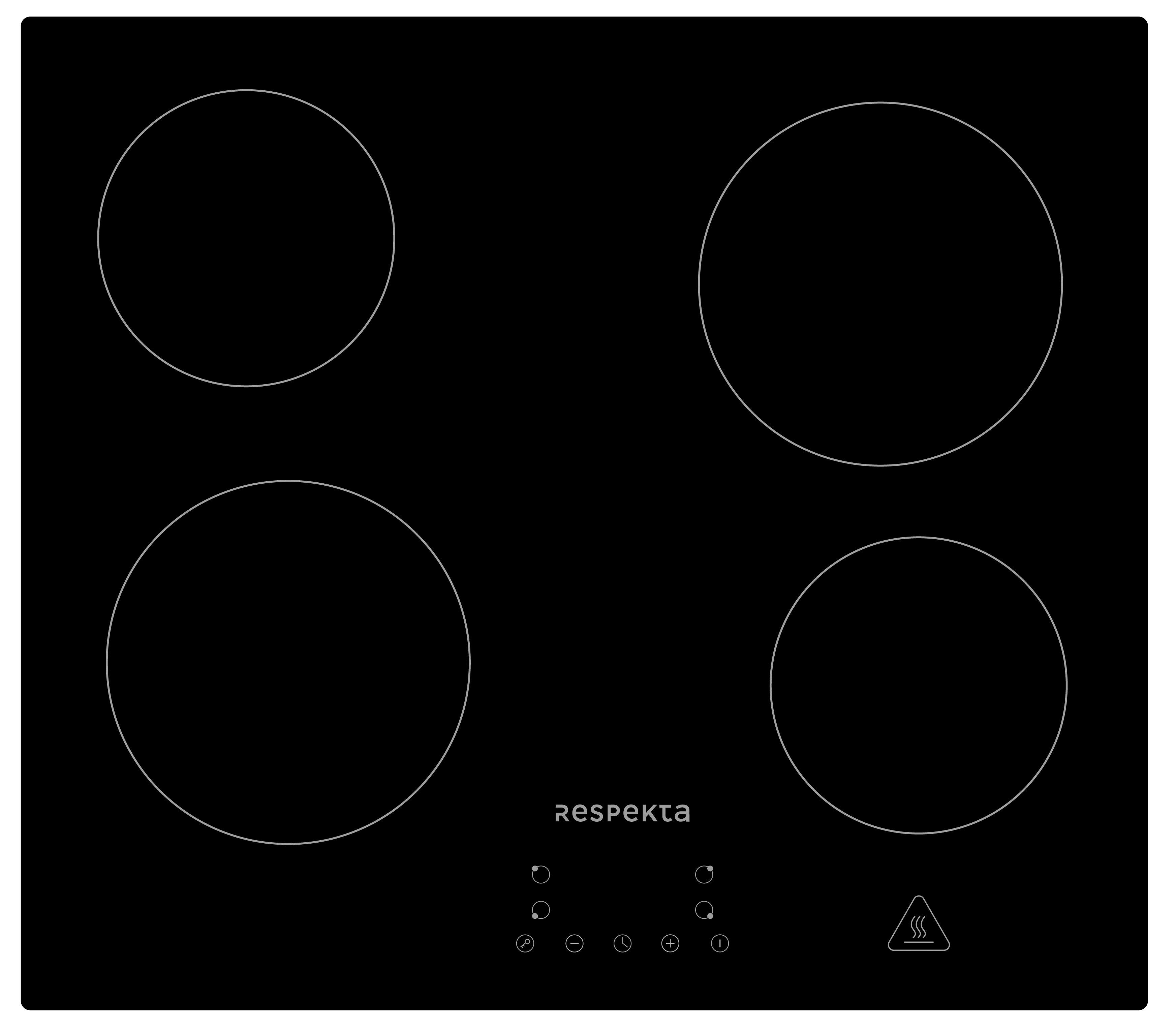 Backofenset Respekta Aset6004400 - Schwarz, Trend, Glas/Metall (59,5/59/55cm) - Respekta