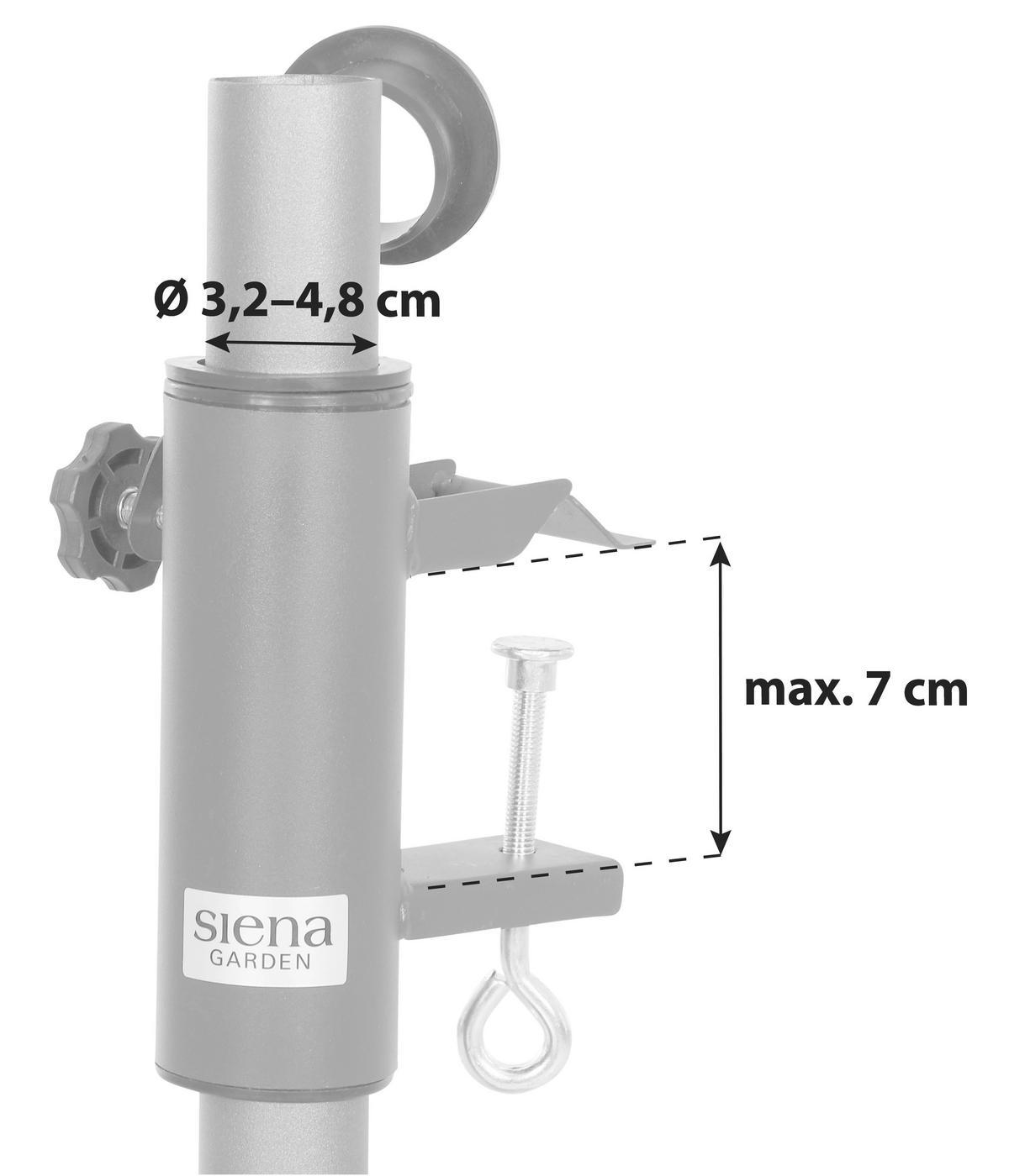 Schirmständer Metall für DM 3,2-4,8cm - Anthrazit, KONVENTIONELL, Metall - Siena Garden