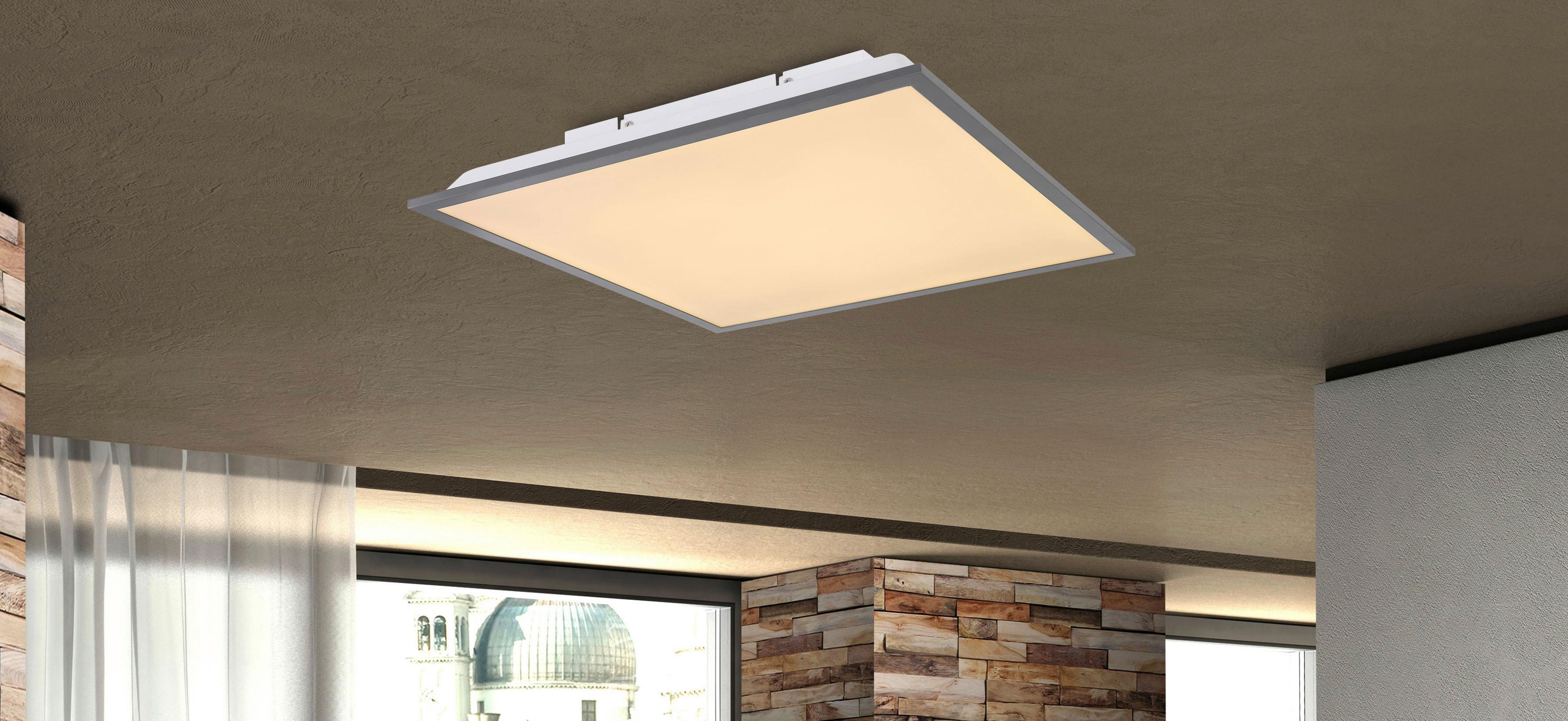 LED-Deckenleuchte Ada L: 45 cm - Opal/Graphitfarben, MODERN, Kunststoff/Metall (45/45/7,5cm)