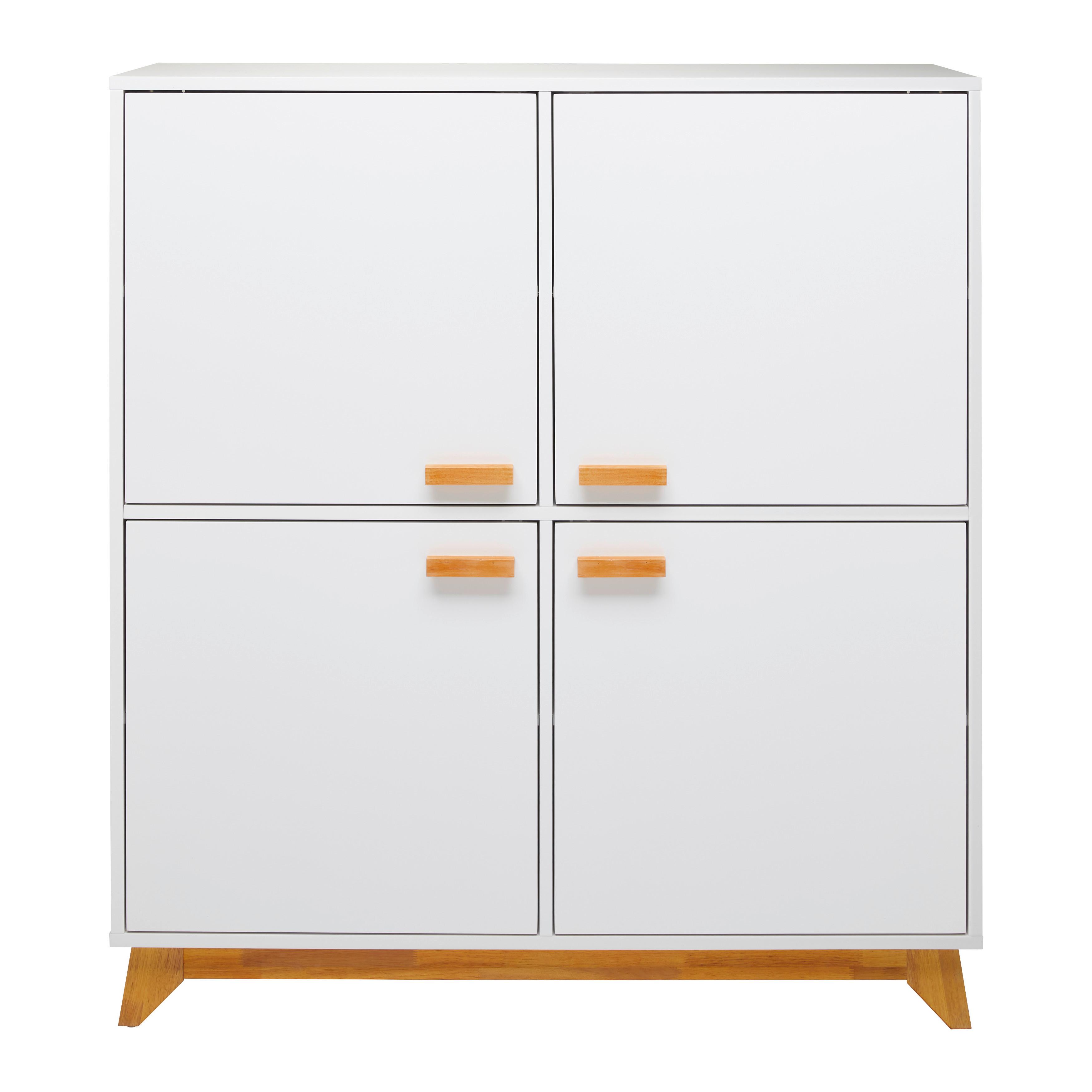 Komoda Milan - biela, Moderný, drevo (120/132/52,5cm) - Modern Living