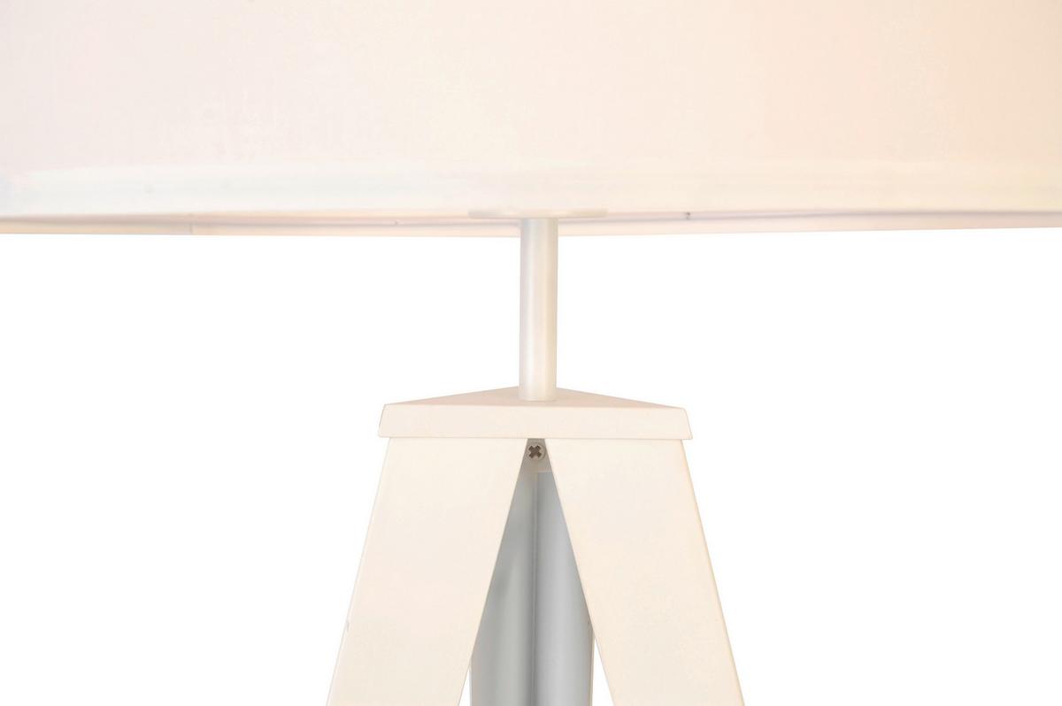 Stehleuchte Saphire - Weiß, Trend, Kunststoff/Textil (45/153cm) - Novel