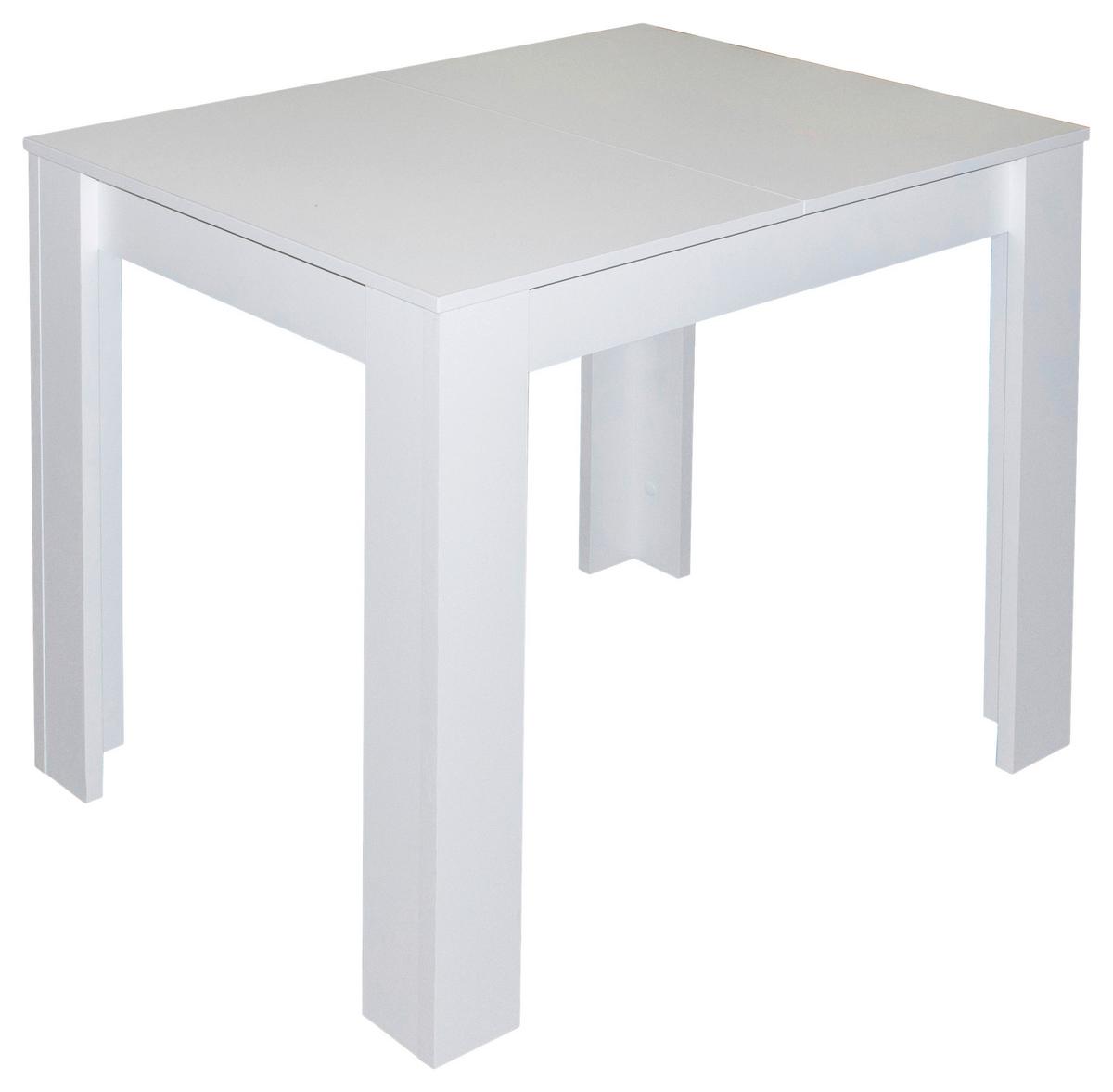 Esstisch Weiß B: 80 cm - Weiß, MODERN, Holzwerkstoff (80/75/60cm) - Livetastic