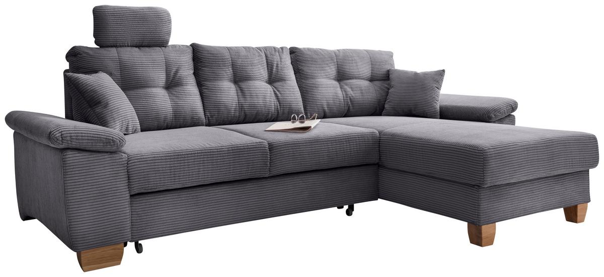 Ecksofa Brizzini, Grau S: 270x176 Cm - Naturfarben/Grau, MODERN, Textil (270/176cm) - Livetastic