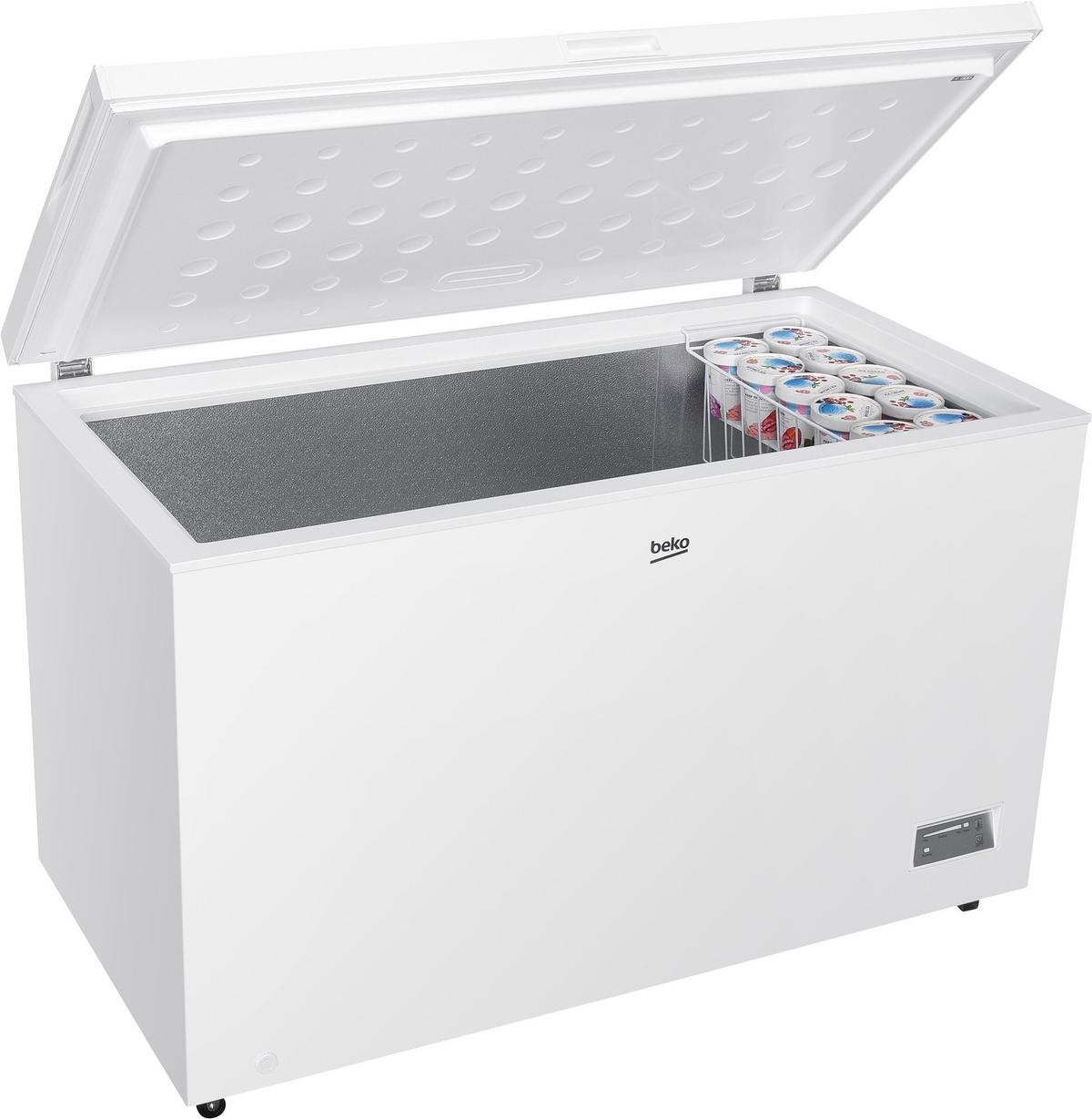Gefriertruhe CF380EWN ,Nutz inhalt ca. 371 L, inkl. Korb - Weiß, Basics (130/85/70,5cm) - Beko