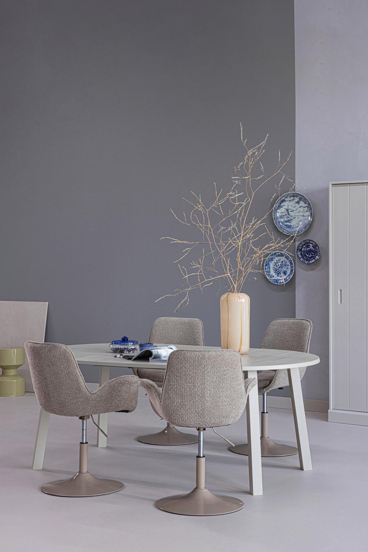 ESSTISCH Janne Grau L: 120-200cm - Grau, MODERN, Holz (120-200/120/75cm) - Livetastic