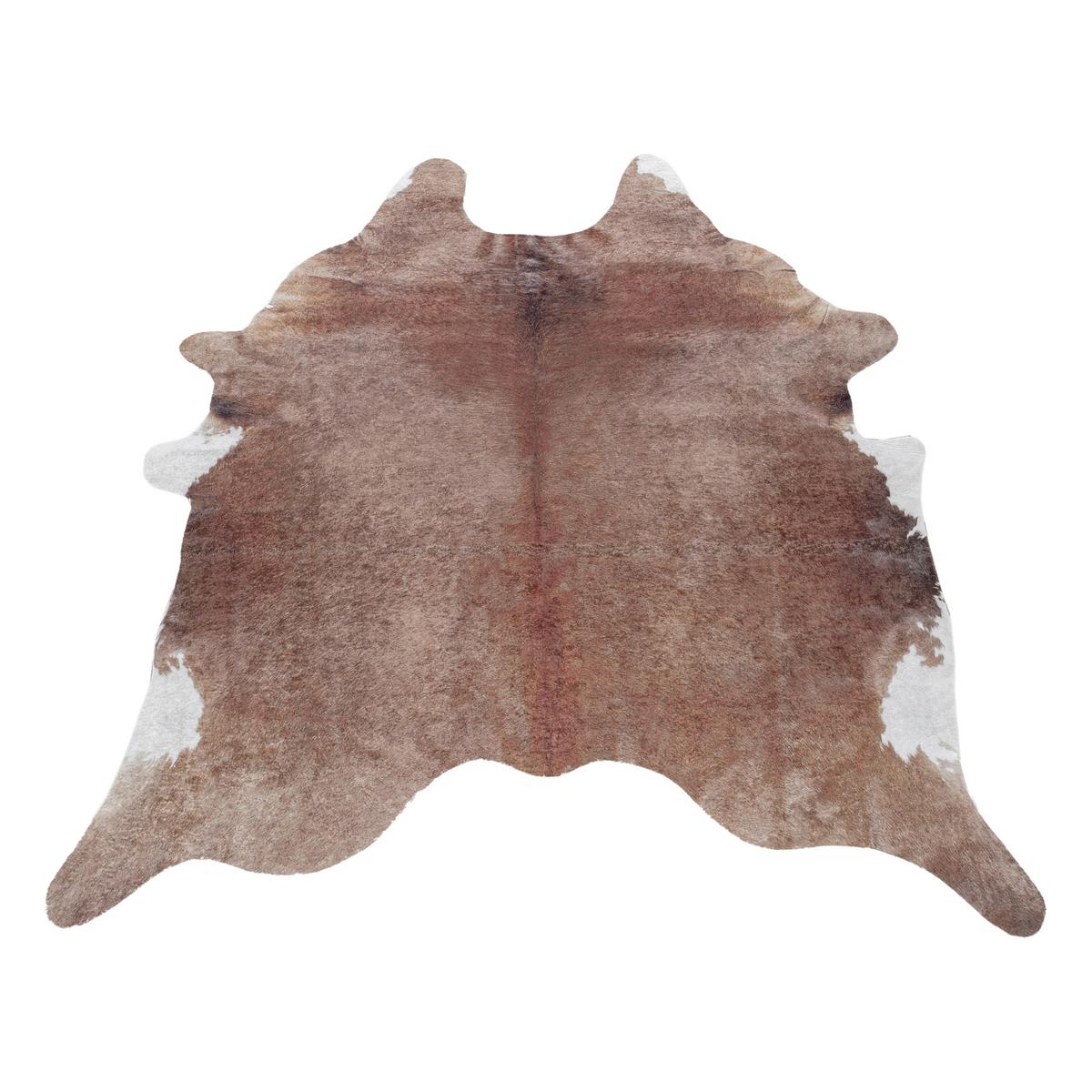 Fellteppich Etosha - Braun/Weiß, Design, Textil (100/135cm) - Novel