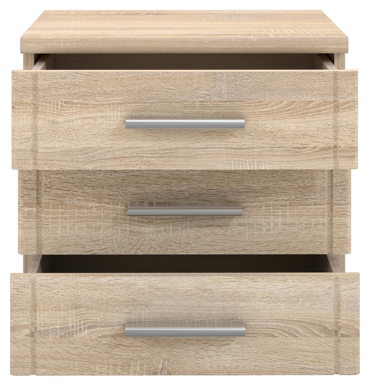 Nachtkästchen Gloria B: 45 Cm - Sonoma Eiche, Basics, Holzwerkstoff/Kunststoff (45.2/45.9/35.1cm)