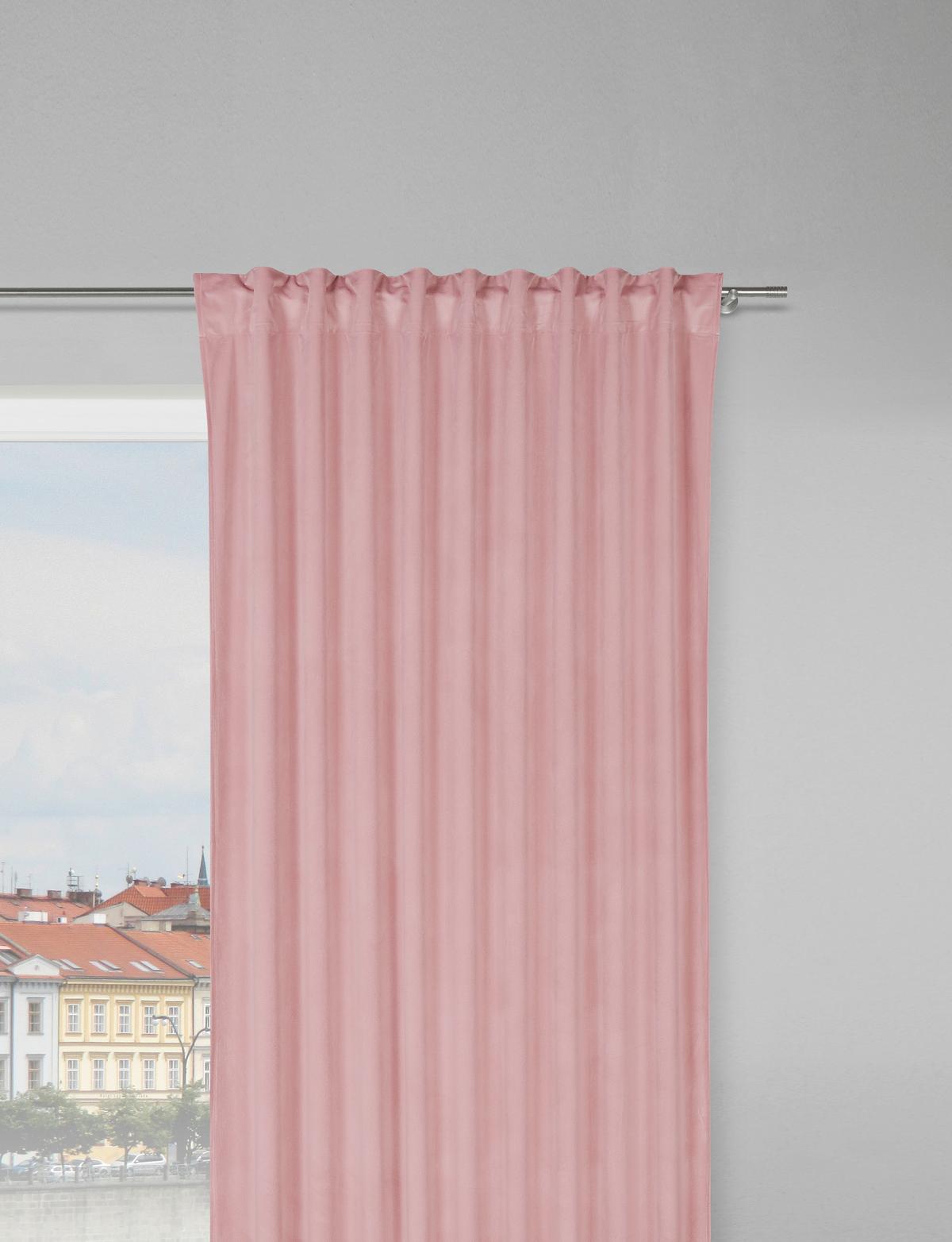 Hotový závěs Bianca, 140/245cm, růžová - růžová, Konvenční, textil (140/245cm) - Modern Living