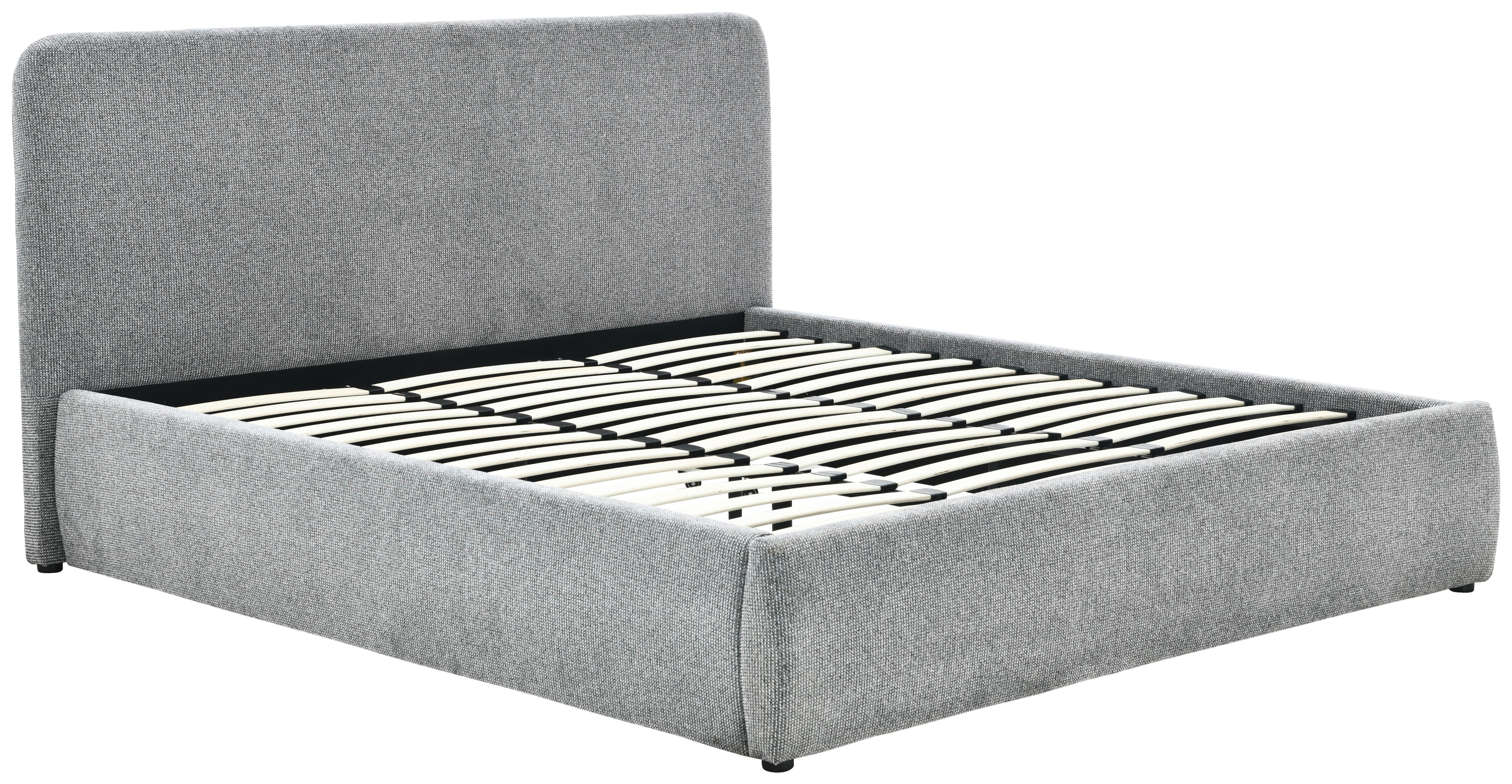 Polsterbett Kora Grau B: 204 Cm - Eichefarben/Schwarz, Design, Holz/Textil (204/116/218cm) - MID.YOU